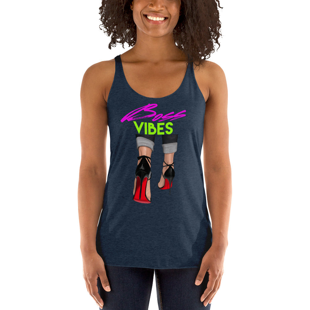 Boss Vibes Women's Racerback Tank - Fearless Confidence Coufeax™