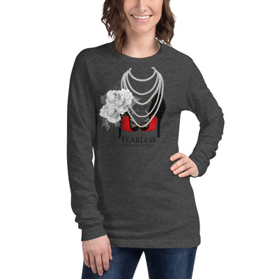 Necklace Long Sleeve Tee - Fearless Confidence Coufeax™