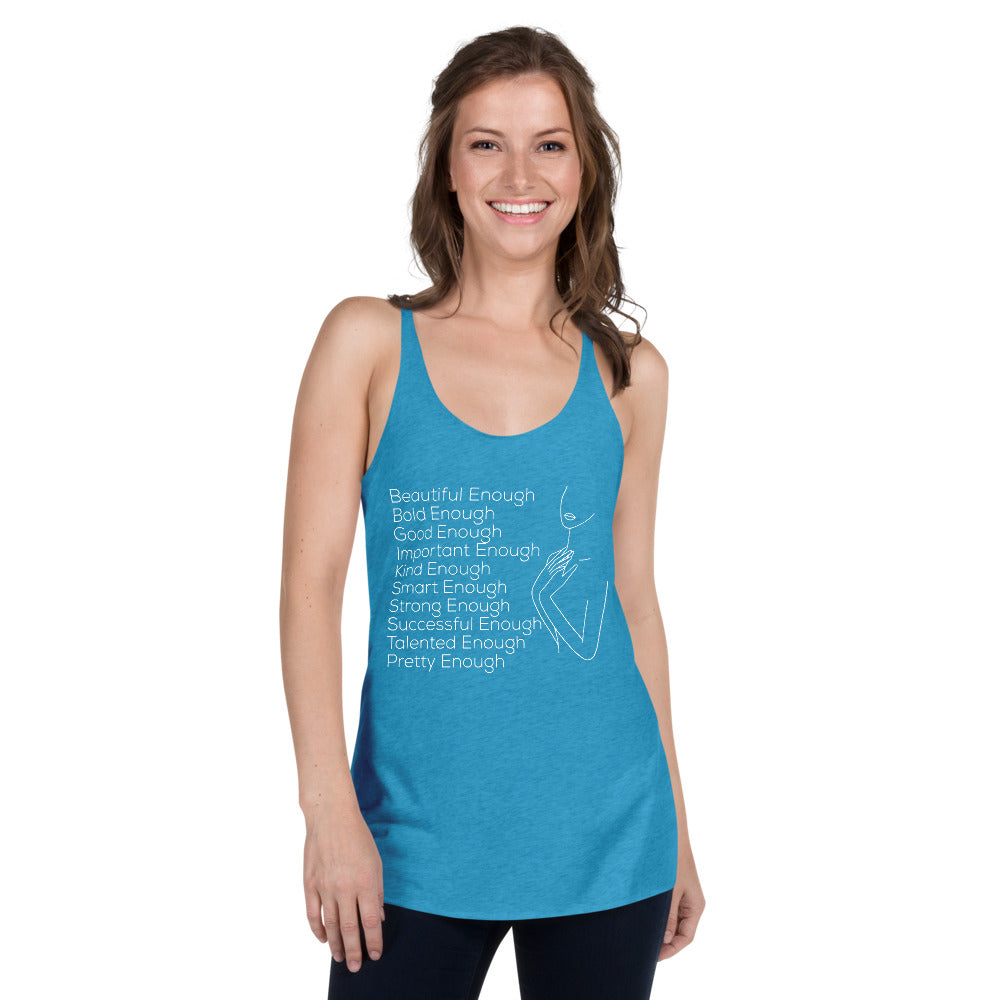 GOOD ENOUGH Women's Racerback Tank - Fearless Confidence Coufeax™