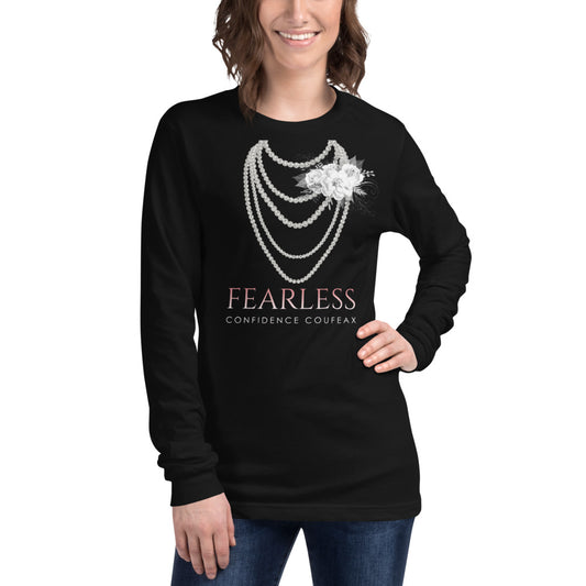 Pearl Necklace Sleeve Tee - Fearless Confidence Coufeax™