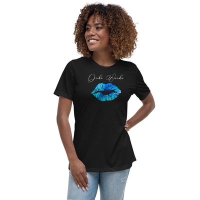 BLUE LIPS ONKA WONKA Women's Relaxed T-Shirt - Fearless Confidence Coufeax™