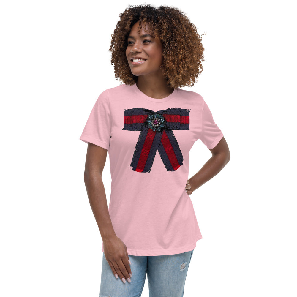 Women's Bow Relaxed T-Shirt - Fearless Confidence Coufeax™