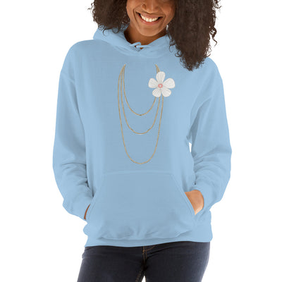Flower & Pearl Necklace Hoodie - Fearless Confidence Coufeax™