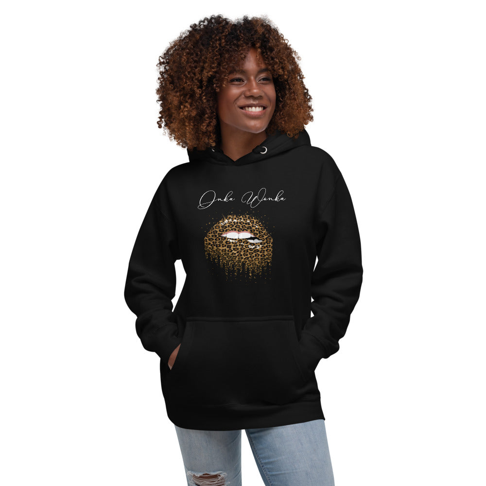 Onka Wonka Leopard Lips Premium Hoodie - Fearless Confidence Coufeax™