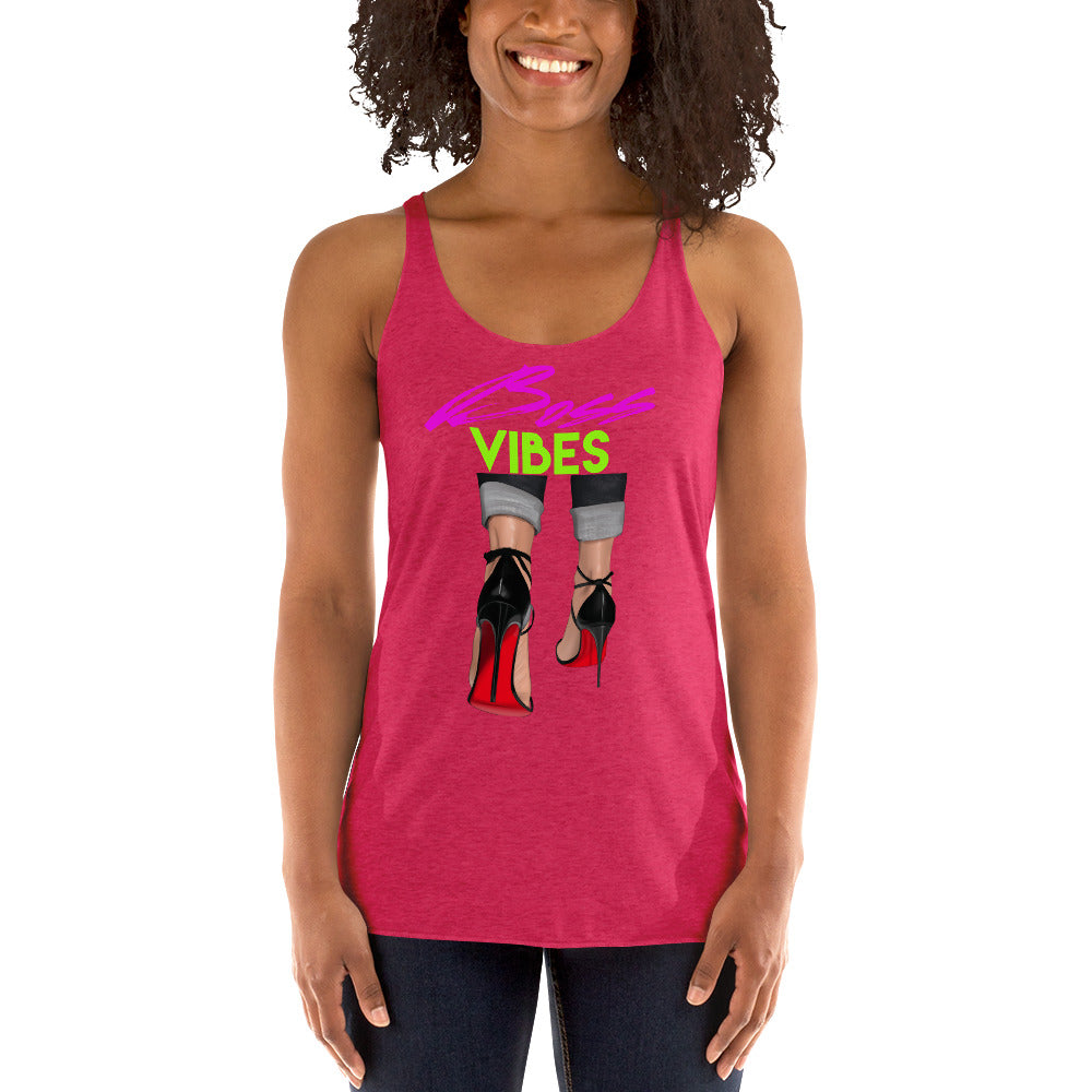 Boss Vibes Women's Racerback Tank - Fearless Confidence Coufeax™