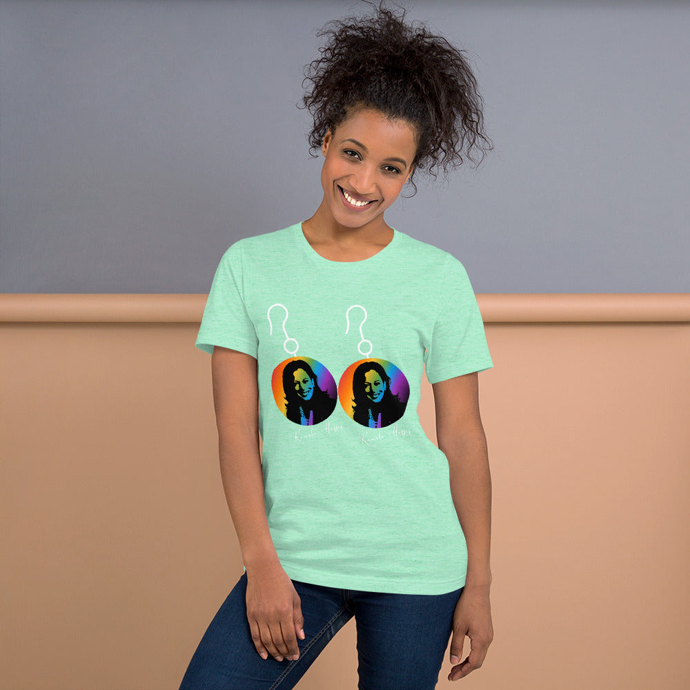 Kamala Harris EarringsT-Shirt - Fearless Confidence Coufeax™