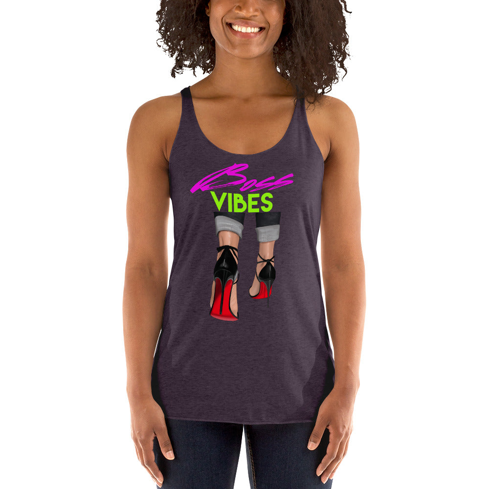 Boss Vibes Women's Racerback Tank - Fearless Confidence Coufeax™