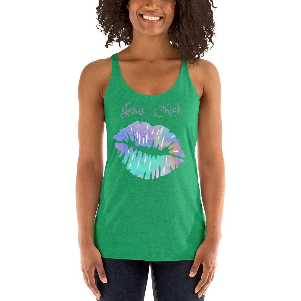 Jesus Chick Women's Racerback Tank - Fearless Confidence Coufeax™