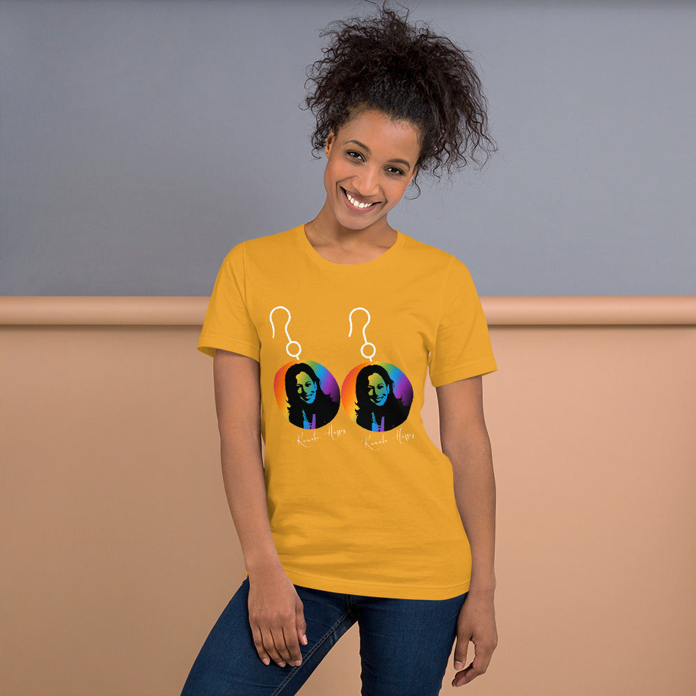 Kamala Harris EarringsT-Shirt - Fearless Confidence Coufeax™