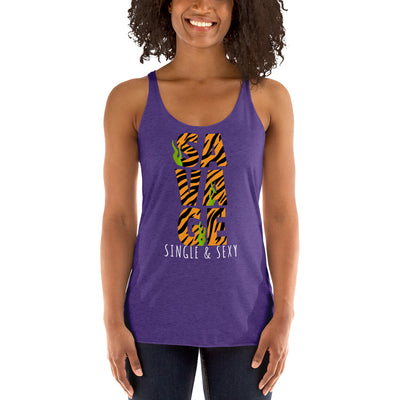 Savage single & sexy Women's Racerback Tank - Fearless Confidence Coufeax™