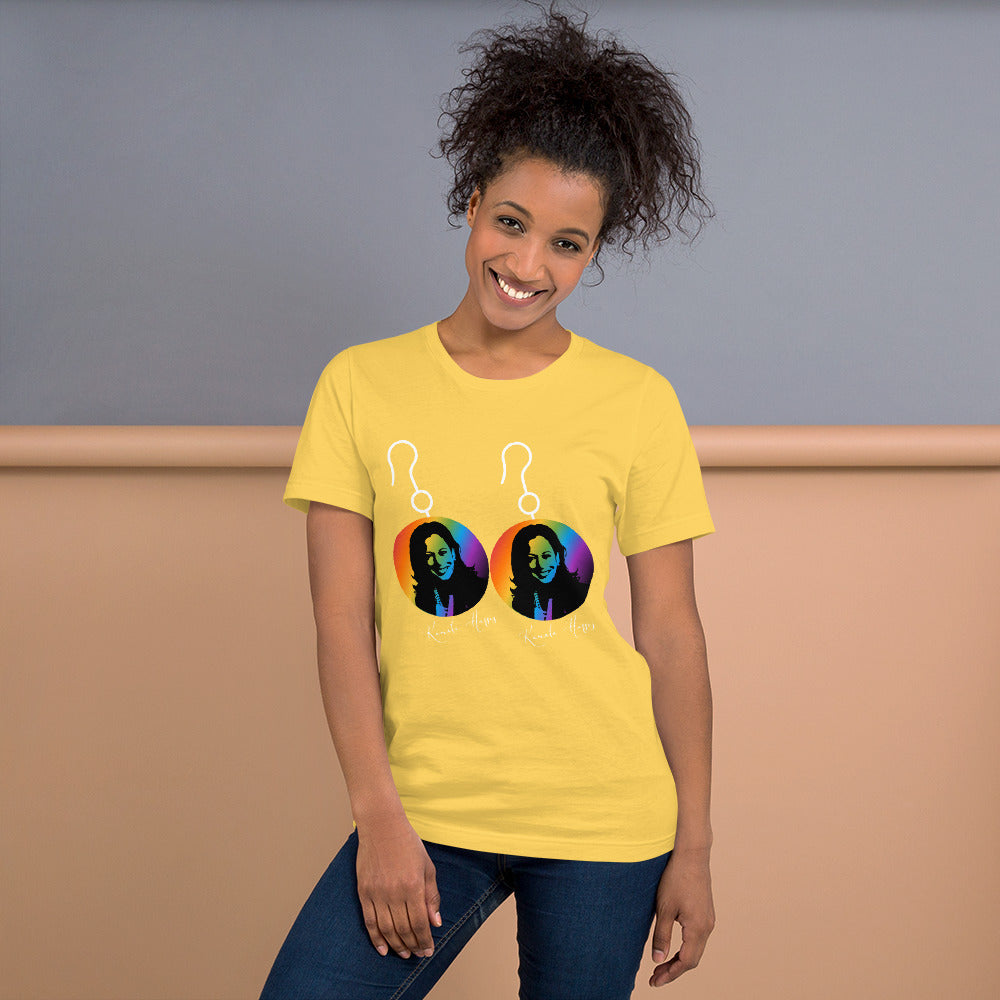 Kamala Harris EarringsT-Shirt - Fearless Confidence Coufeax™