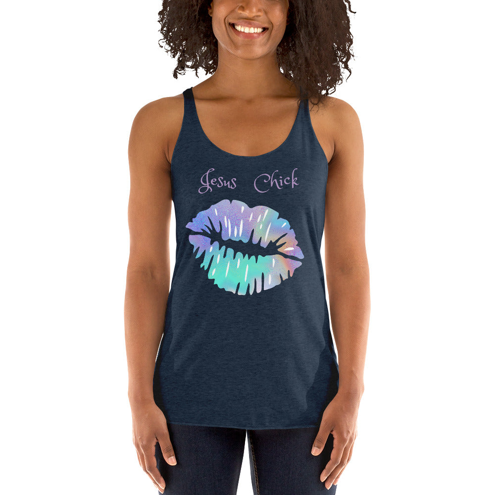 Jesus Chick Women's Racerback Tank - Fearless Confidence Coufeax™