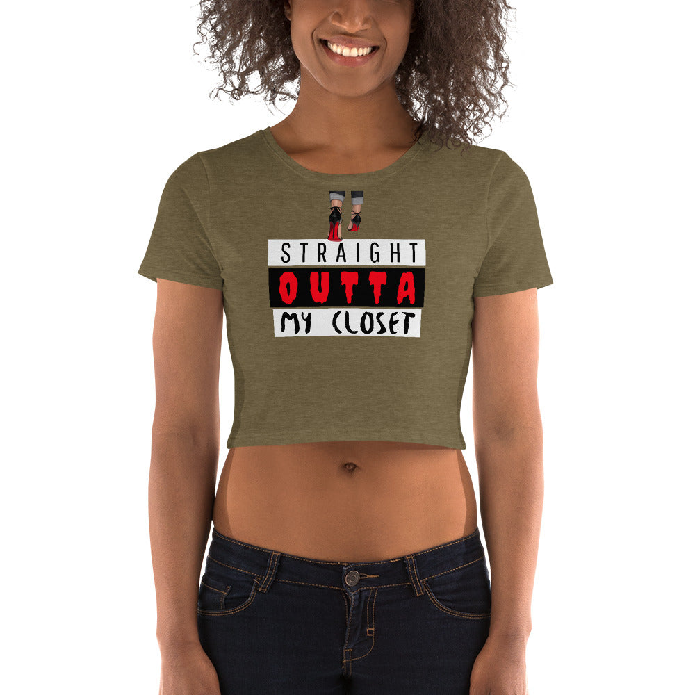 Straight Outta My Closet Women’s Crop Tee - Fearless Confidence Coufeax™