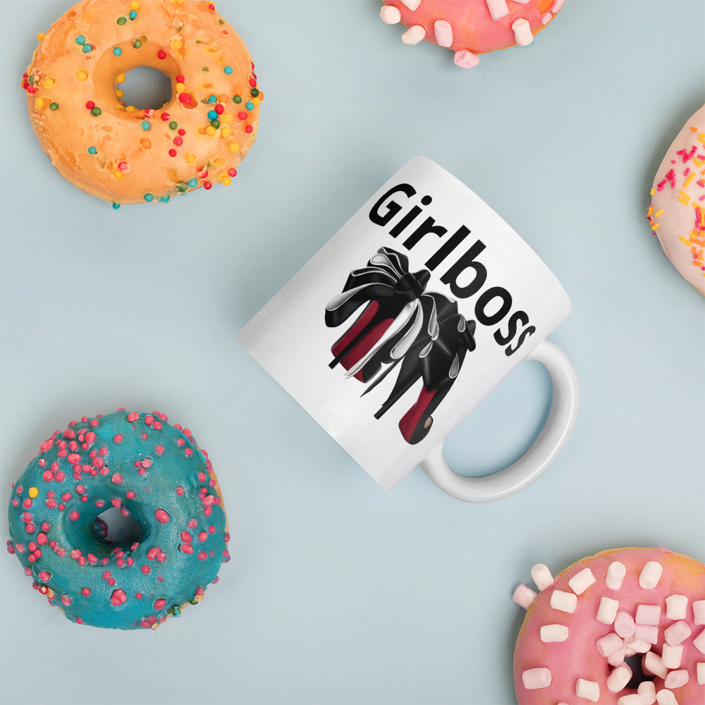 Girlboss White Mug - Fearless Confidence Coufeax™