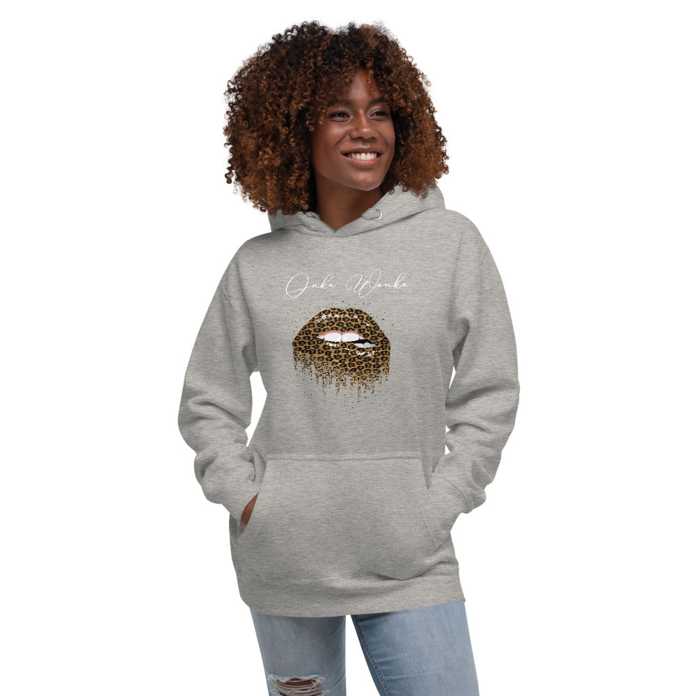 Onka Wonka Leopard Lips Premium Hoodie - Fearless Confidence Coufeax™