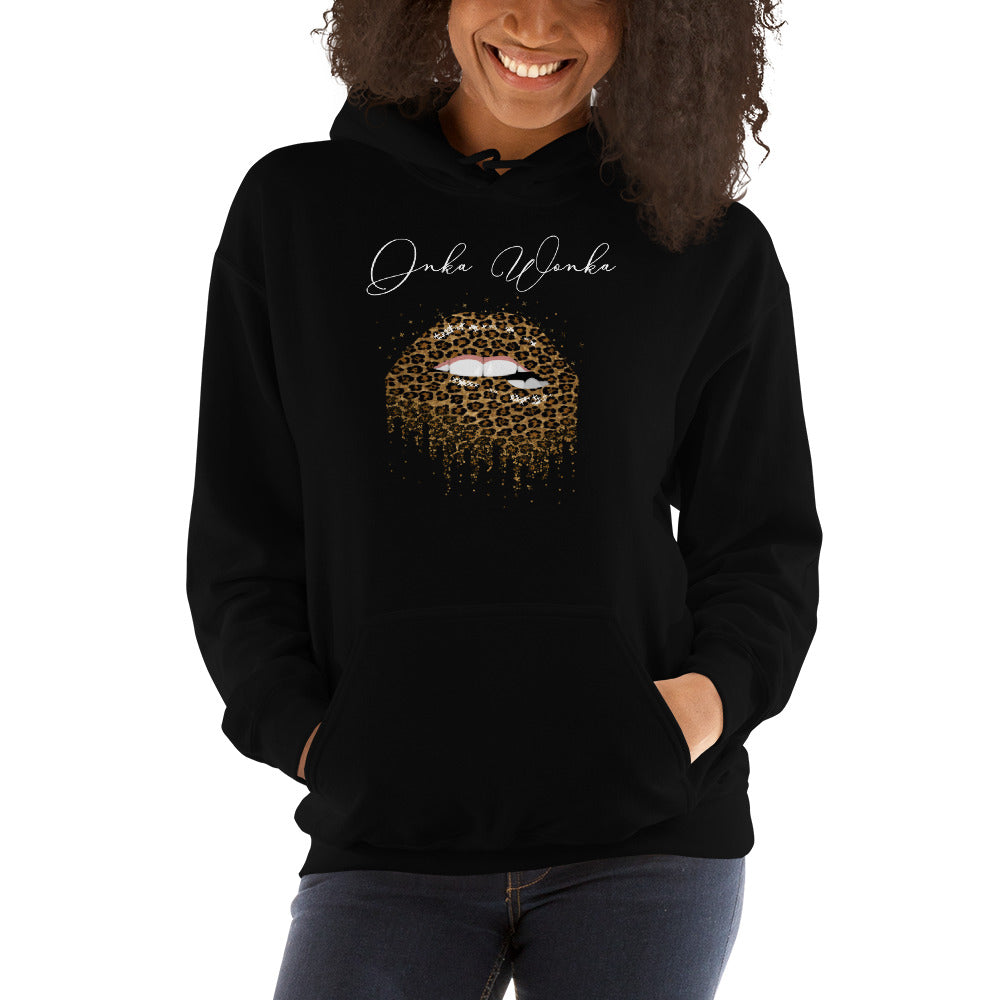 ONKA WONKA LEOPARD LIPS Hoodie - Fearless Confidence Coufeax™