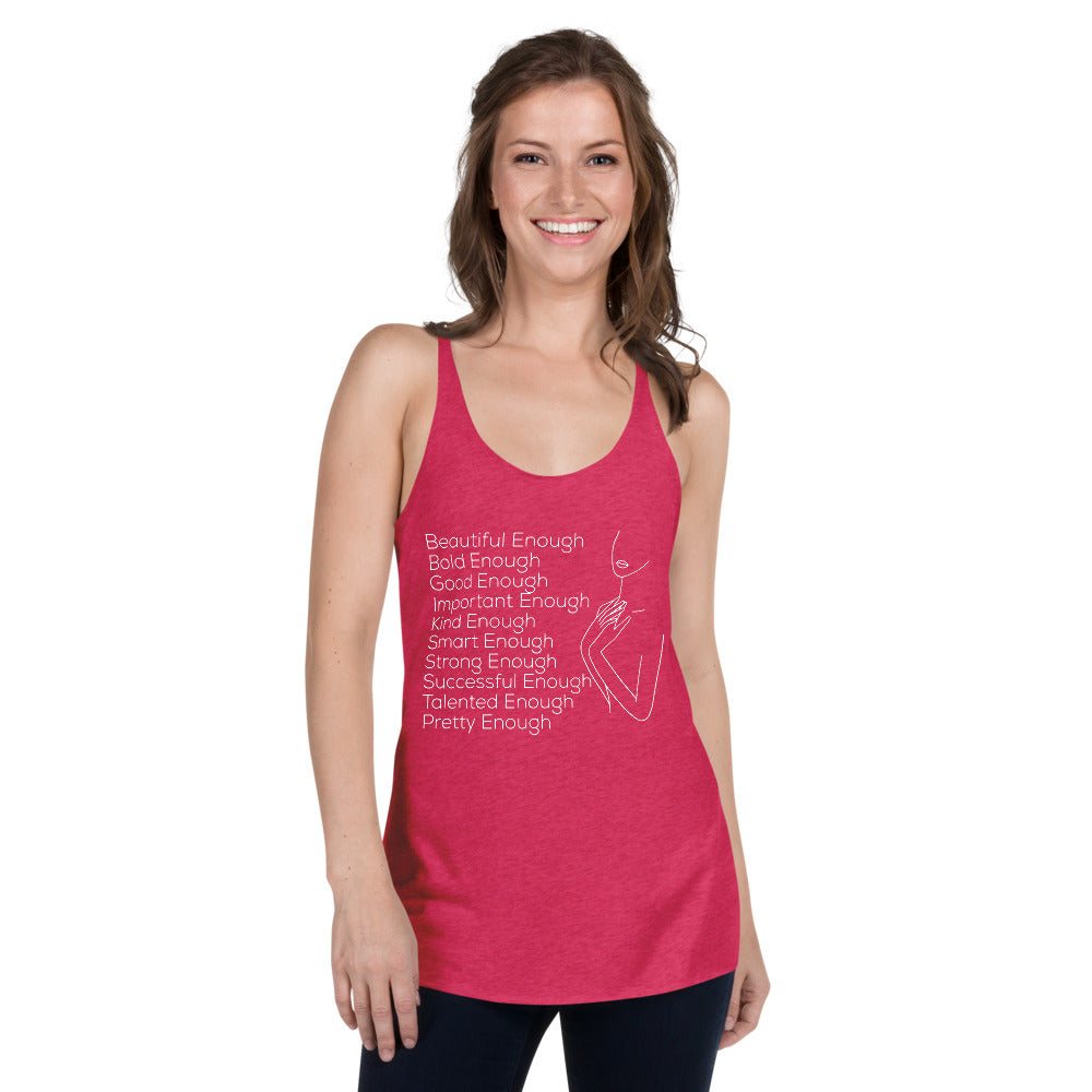 GOOD ENOUGH Women's Racerback Tank - Fearless Confidence Coufeax™