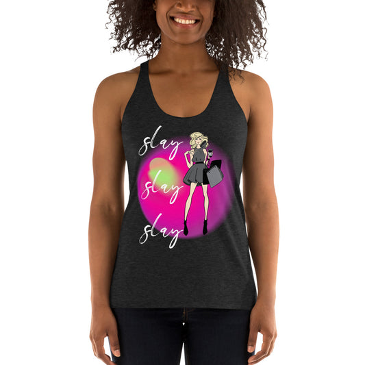 SLAY Women's Racerback Tank - Fearless Confidence Coufeax™