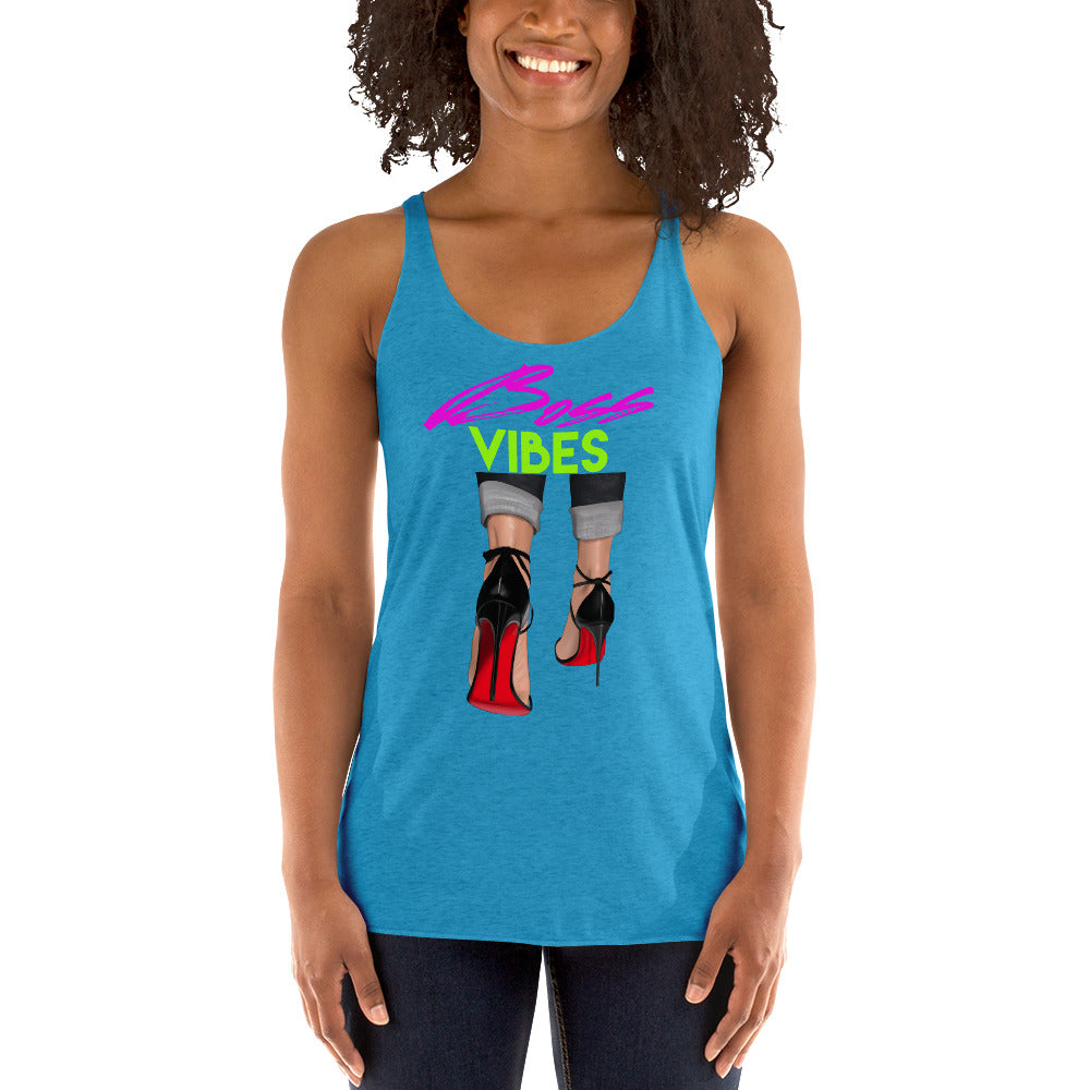 Boss Vibes Women's Racerback Tank - Fearless Confidence Coufeax™