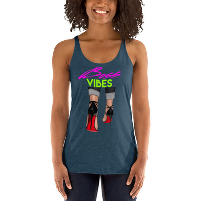 Boss Vibes Women's Racerback Tank - Fearless Confidence Coufeax™