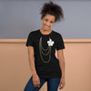 Flower & Pearl Necklace T-Shirt - Fearless Confidence Coufeax™