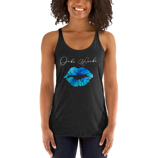 BLUE LIPS  ONKA WONKA Women's Racerback Tank - Fearless Confidence Coufeax™