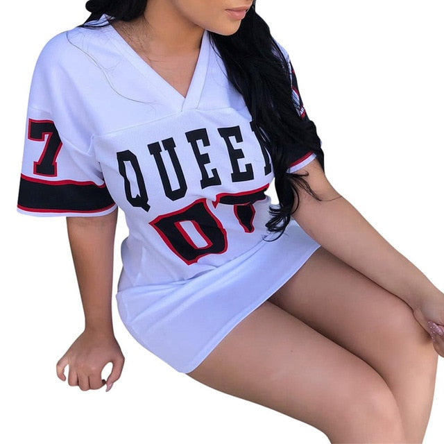 Hip Hop Queen Printed Long T Shirt - Fearless Confidence Coufeax™