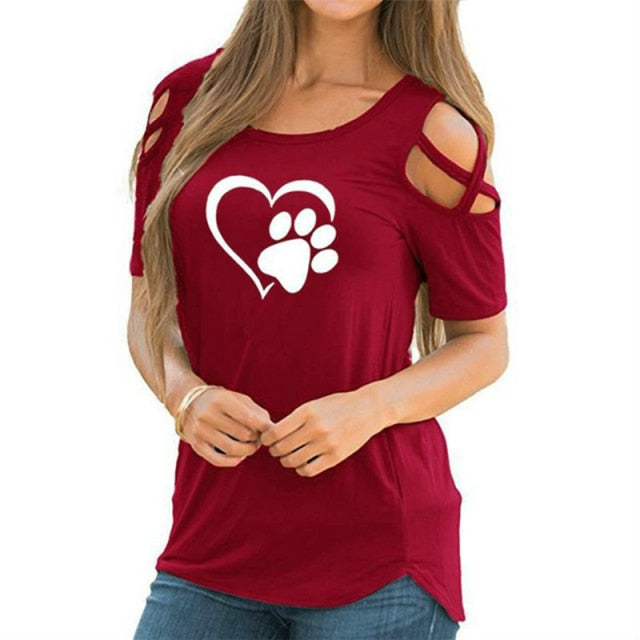 Fashion Lovely Heart Tshirt - Fearless Confidence Coufeax™