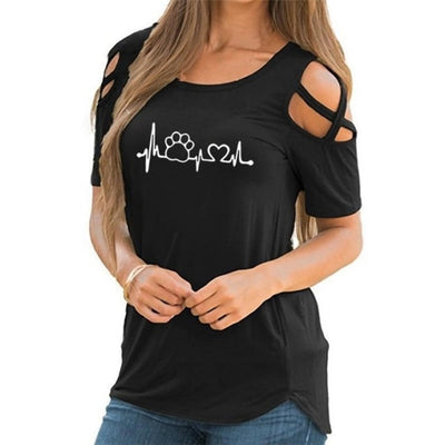 Fashion Lovely Heart Tshirt - Fearless Confidence Coufeax™