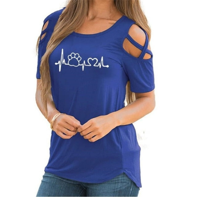 Fashion Lovely Heart Tshirt - Fearless Confidence Coufeax™