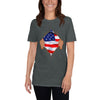 DIEHEART AMERICAN JULY 4TH Short-Sleev T-Shirt - Fearless Confidence Coufeax™