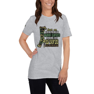 JUST AN ENTREPRENEUR MINDING HER OWN BUSINESS T-Shirt - Fearless Confidence Coufeax™