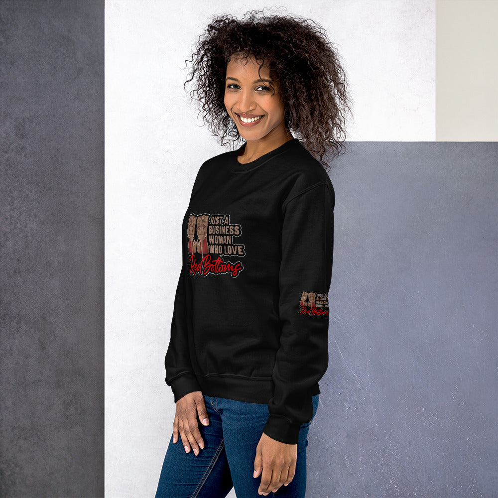 Just A Businesswoman Who Loves Red Bottoms Sweatshirt - Fearless Confidence Coufeax™