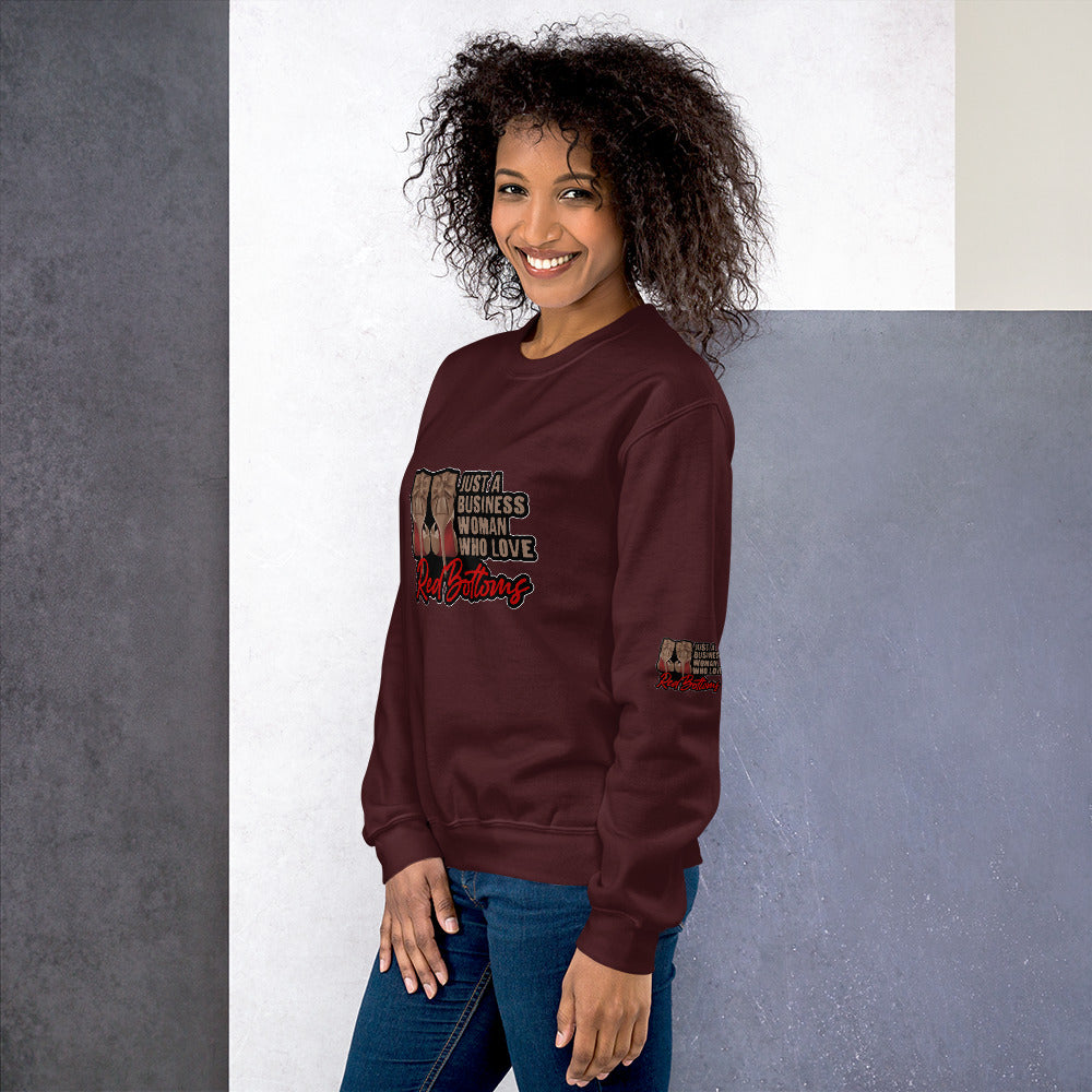 Just A Businesswoman Who Loves Red Bottoms Sweatshirt - Fearless Confidence Coufeax™