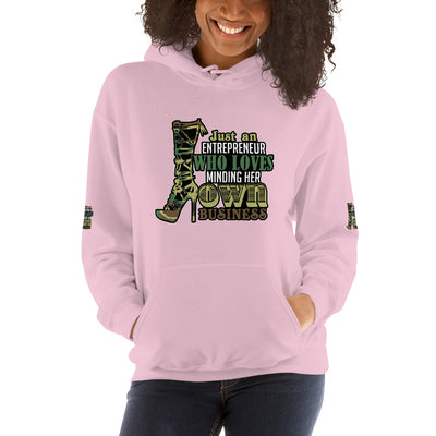 JUST AN ENTREPRENEUR MINDING HER OWN BUSINESS Hoodie - Fearless Confidence Coufeax™