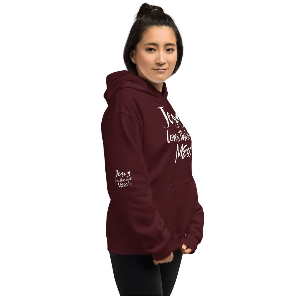 Jesus Loves This Hot Mess Hoodie - Fearless Confidence Coufeax™