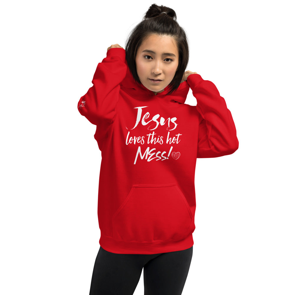 Jesus Loves This Hot Mess Hoodie - Fearless Confidence Coufeax™