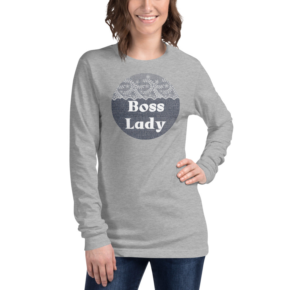 Boss Lady Long Sleeve Tee - Fearless Confidence Coufeax™