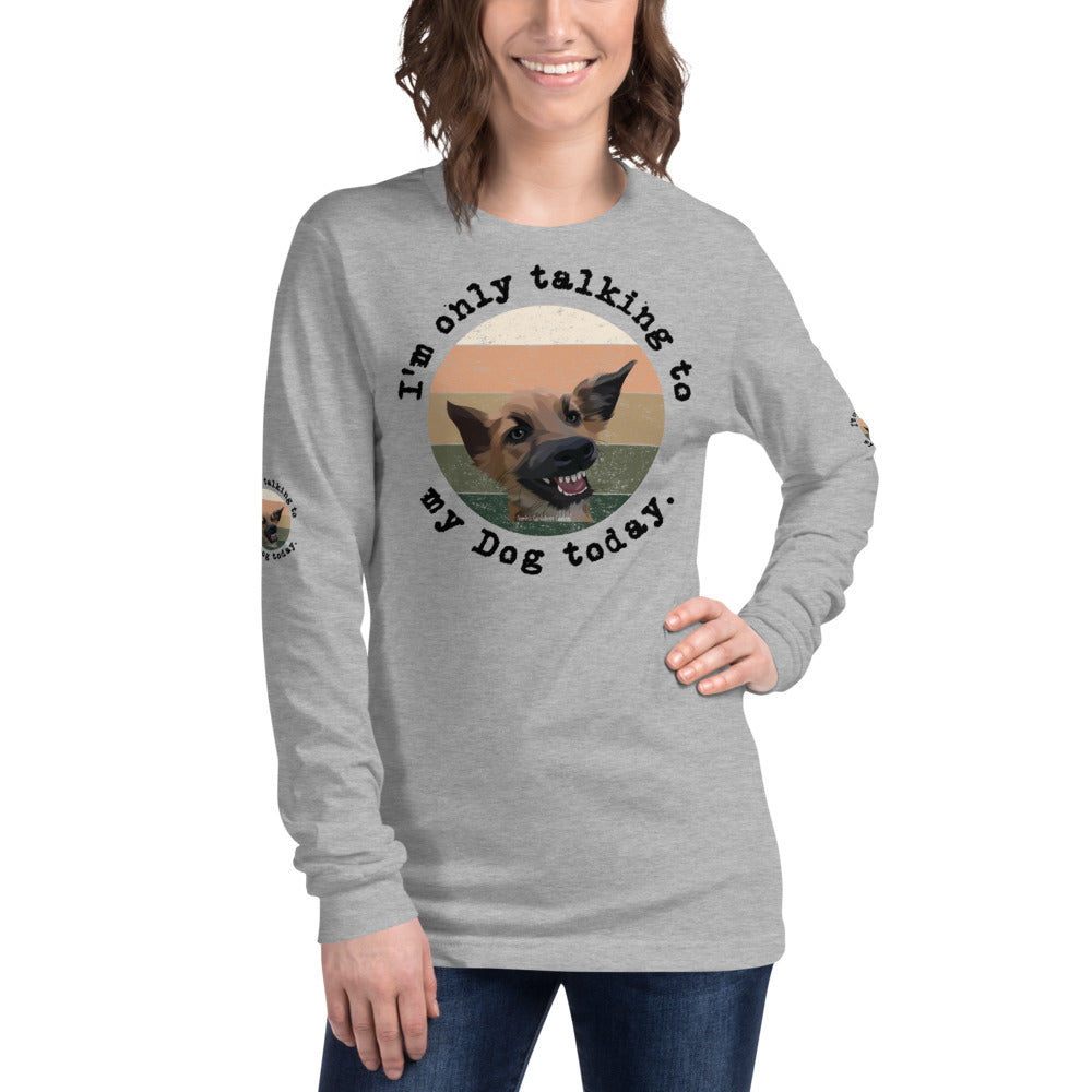 Funny Dog Tshirt Long Sleeve Tee - Fearless Confidence Coufeax™