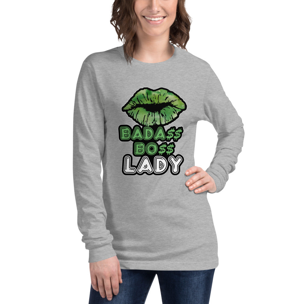 BADA$$  BO$$ LADY Long Sleeve Tee - Fearless Confidence Coufeax™