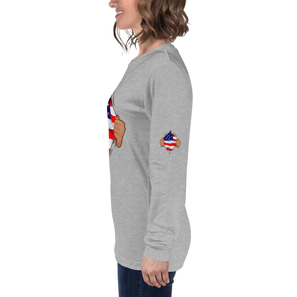 Dieheart American July 4th Long Sleeve Tee - Fearless Confidence Coufeax™