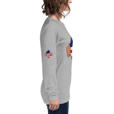 Dieheart American July 4th Long Sleeve Tee - Fearless Confidence Coufeax™