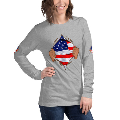 Dieheart American July 4th Long Sleeve Tee - Fearless Confidence Coufeax™