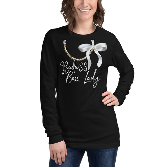 BOSS LADY  Long Sleeve Tee - Fearless Confidence Coufeax™