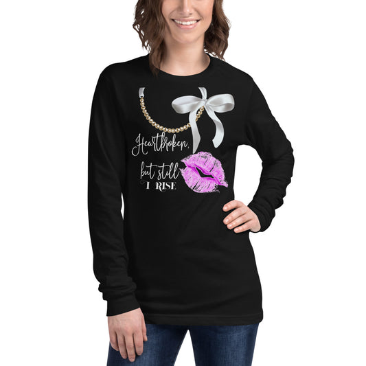 Pearl Necklace Long Sleeve Tee - Fearless Confidence Coufeax™