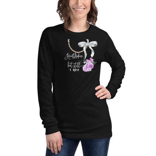 Pearl Necklace Long Sleeve Tee - Fearless Confidence Coufeax™