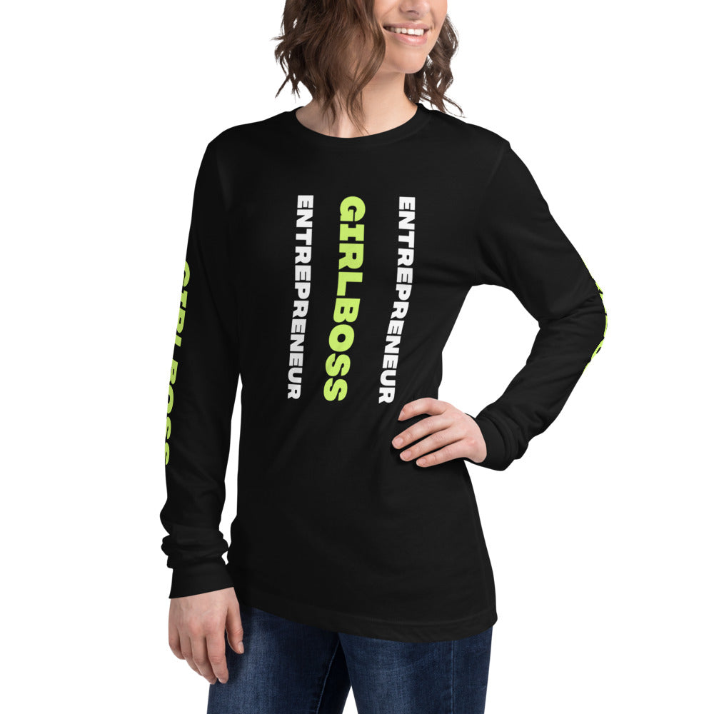 Girlboss Entrepreneur Long Sleeve Tee - Fearless Confidence Coufeax™