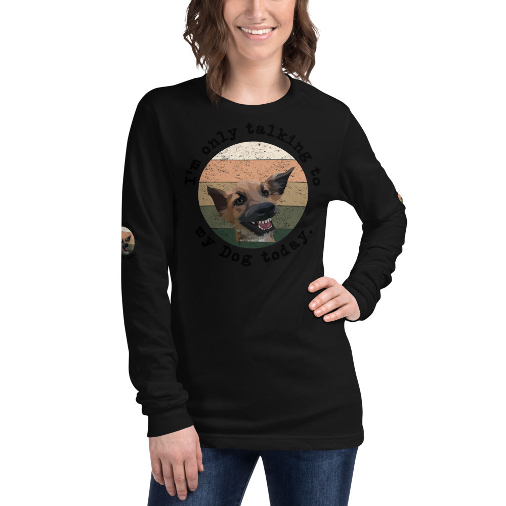 Funny Dog Tshirt Long Sleeve Tee - Fearless Confidence Coufeax™