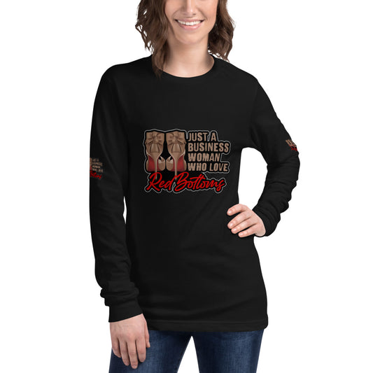 Just A Businesswoman Who Loves Red Long Sleeve Tee - Fearless Confidence Coufeax™