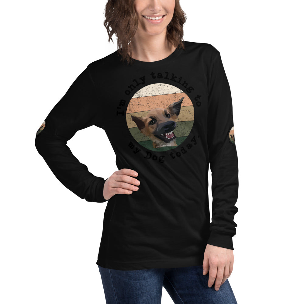 Funny Dog Tshirt Long Sleeve Tee - Fearless Confidence Coufeax™